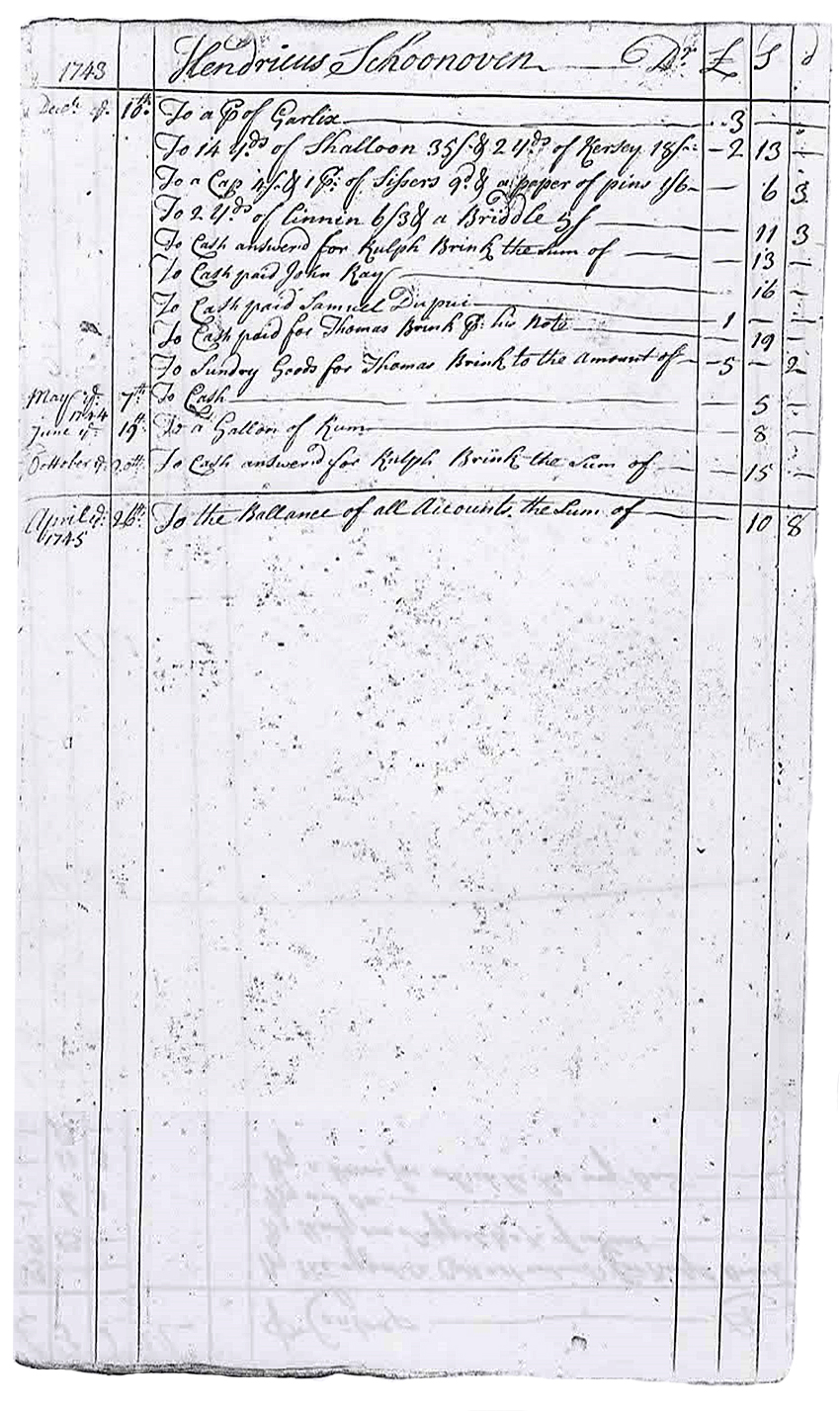 Hendricus Schoonoven page one